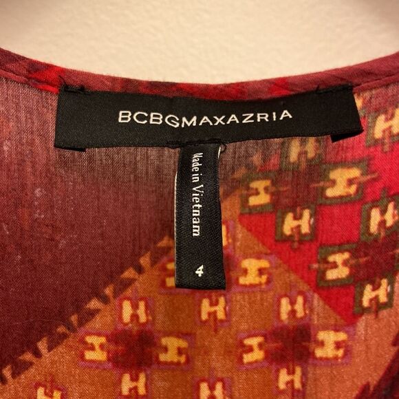 BCBG Max Azria Multi-Colored Tie Front Romper‎ - Size 4 - Picture 3 of 8